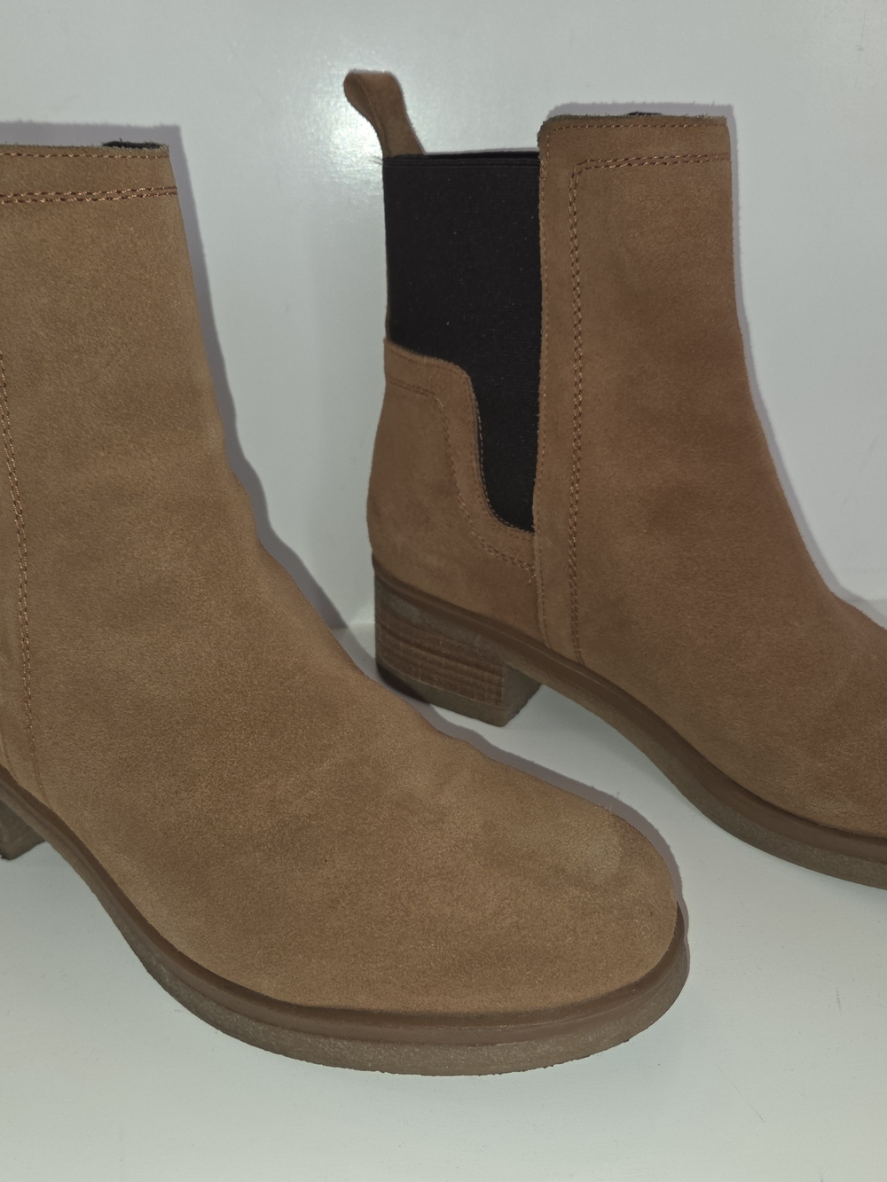 Avellini Chelsea Ankle Boots -9.5 Chestnut - Genuine Suede